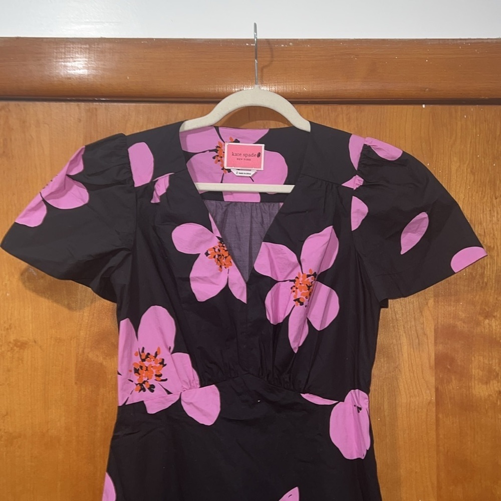 Kate Spade Grand Flora Fit & Flare Floral Dress Size 2 NWOT - Picture 7 of 15
